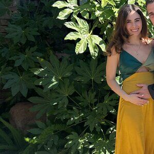 Lena Emerald/Mustard Dress